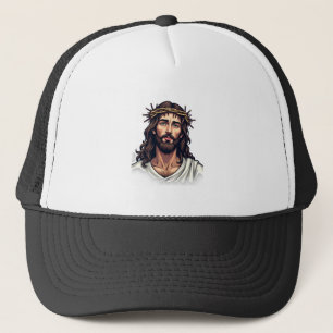 イエス+クラウン+ネイル+ヴィンテージ+彫刻+Tシャツ+2 キャップ