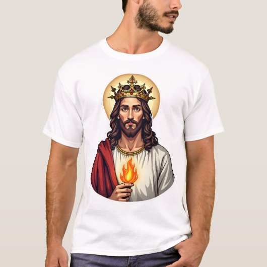イエス クラウン フレーム ヴィンテージ 彫刻 Tシャツ 2 (正面)