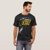 イエス・クリスチャンおもしろい魚釣りに夢中 Tシャツ (正面フル)