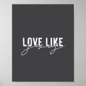 イエス・クリスチャンのような木炭の灰色の愛 ポスター (正面)