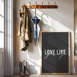 イエス・クリスチャンのような木炭の灰色の愛 ポスター