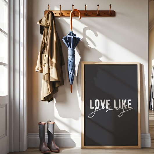 イエス・クリスチャンのような木炭の灰色の愛 ポスター