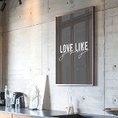 イエス・クリスチャンのような木炭の灰色の愛 ポスター