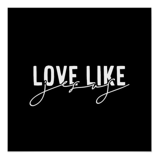 イエス・クリスチャンのような黒い愛 ポスター (正面)