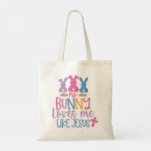 イエス・クリスチャンのように私を愛するバニーカラフルはいない トートバッグ (裏面)