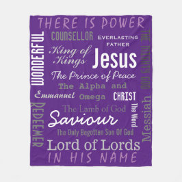 イエス・クリスチャンの力強い名前 フリースブランケット