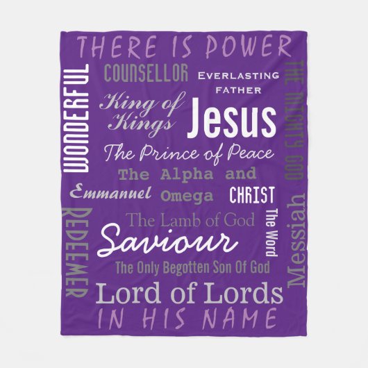 イエス・クリスチャンの力強い名前 フリースブランケット (正面)