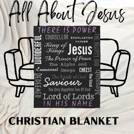 イエス・クリスチャンの力強い名前 フリースブランケット