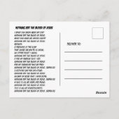 イエス・クリスチャンの賛美歌の血に過ぎない ポストカード (裏面)