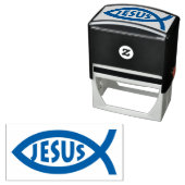 イエス |クリスチャンの魚のシンボル セルフインキングスタンプ (インサイチュ)