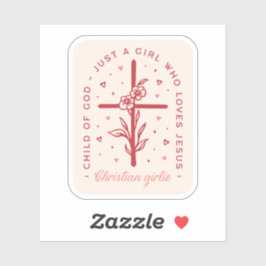 イエス・クリスチャンを愛する女女の子らしの子 シール