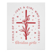 イエス・クリスチャンを愛する女女の子らしの子 ポスター (正面)