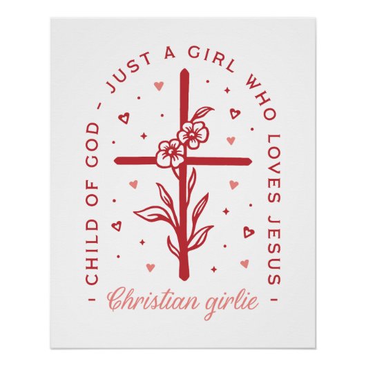 イエス・クリスチャンを愛する女女の子らしの子 ポスター (正面)
