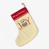 イエス | クリスチャン | 世界に対する喜び | フェスティバル スモールクリスマスストッキング (裏面 (吊り時))