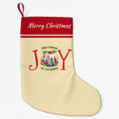 イエス | クリスチャン | 世界に対する喜び | フェスティバル スモールクリスマスストッキング (正面)