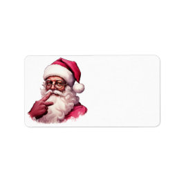 イエス・クリスマス信じにのブラックサンタクロース ラベル