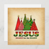 イエス・クリスマス・ツリー シーズンカード (正面/裏面)