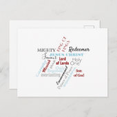 イエス・クリスマス・ハガキの名前 ポストカード (正面/裏面)