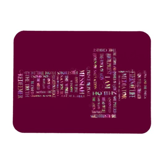 イエス・クロスの名前 マグネット (横)