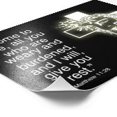 イエス・クロス・マタイ11:28 フォトプリント            (角)