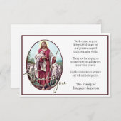 イエス·グッド·シェパード·宗教的哀悼の意 サンキューカード (正面/裏面)