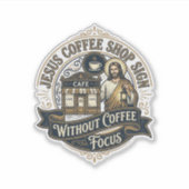 イエス コーヒーショップ サイン コーヒー抜き イエス シール (正面)