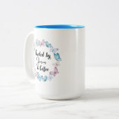 イエス&コーヒー大マグカップによって燃料 ツートーンマグカップ (正面左)