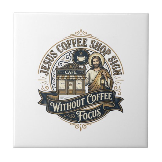 イエス コーヒー ショップ サイン コーヒー以外の焦点 イエス タイル (正面)