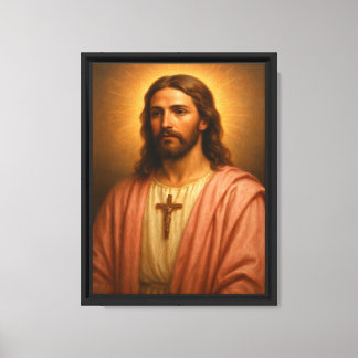 イエス・サクレッドハート肖像画アート キャンバスプリント