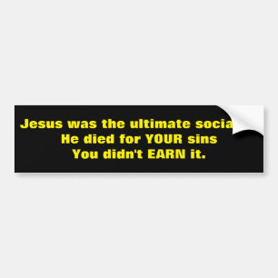 イエス·ザ·アルティメート·社会主義者 バンパーステッカー