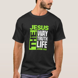 イエス・ザ・ウェイ真実の人生ヨハネ14 6 Christian Bible Tシャツ