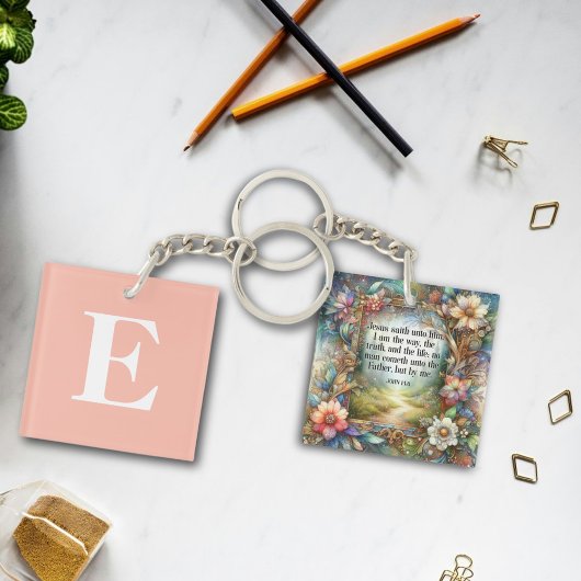 イエス・ザ・ウェイ真理と人生キリスト教モノグラム キーホルダー