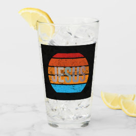 イエス・ザ・ウェイ・ザ・トゥルース・ザ・ライフ レトロな夕焼け タンブラーグラス