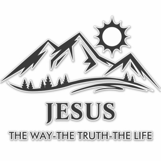 イエス・ザ・ウェイ・トゥルーズ・ライフ・クリスチャン シール (正面)