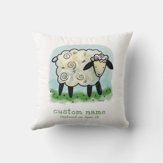 イエス·ザ·グッド·シェパードのカスタマイズ可能な枕 クッション (裏面)