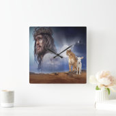 イエス スクエア壁時計 (ホーム)