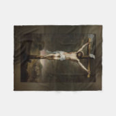 イエス・スモールのはりつけ フリースブランケット (正面(横))