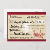 イエス・チェック救クリスチャンが全額を支払う ポストカード (正面/裏面)