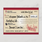 イエス・チェック救クリスチャンが全額を支払う ポストカード (正面)