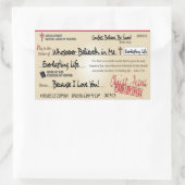 イエス・チェック救クリスチャンが全額を支払う 長方形シール (バッグ)