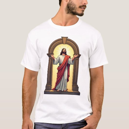 イエス・ドアウェイ・ライト・ヴィンテージ彫刻Tシャツ Tシャツ (正面)