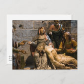 イエス・ノートルダム・デ・パリを保持する彫刻メアリー ポストカード (正面/裏面)