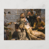 イエス・ノートルダム・デ・パリを保持する彫刻メアリー ポストカード (正面)