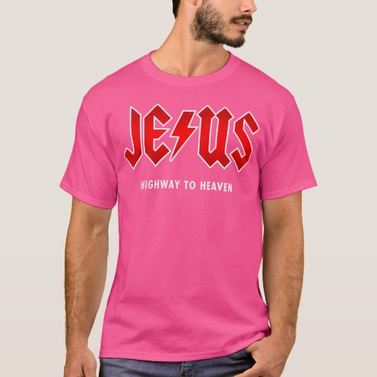 イエス – ハイウェイから天国-懸命ロッカーデヴォウトChr Tシャツ (正面)