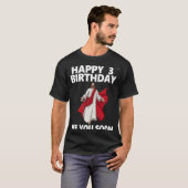 イエス・ハッピー3歳の誕生日すぐキリスト教の私を見る Tシャツ (正面フル)