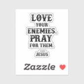 イエス・バイブルの聖句：敵を愛祈しなさい シール (シート)