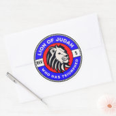 イエス・バイブルを勝ち取ったユダのライオン ラウンドシール (封筒)