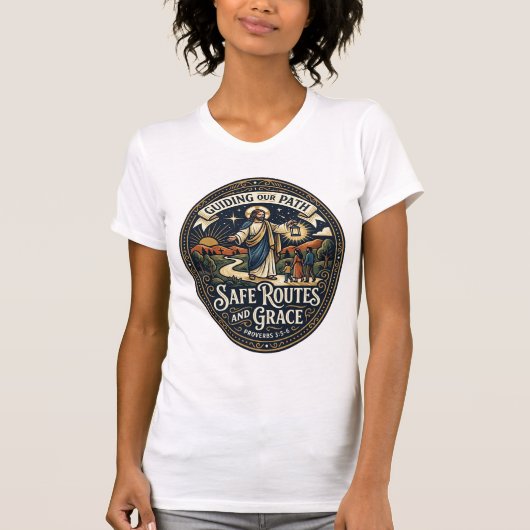 イエス バスドライバー 交通従事者 Tシャツ 信仰ベース (正面)