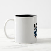 イエス・バレーボ救レス・おもしろいキリスト教信仰 ツートーンマグカップ (左)