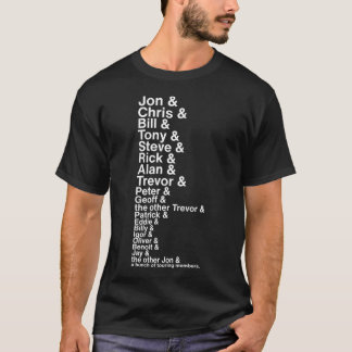イエス バンドメンバー アンパサンド リスト Tシャツ